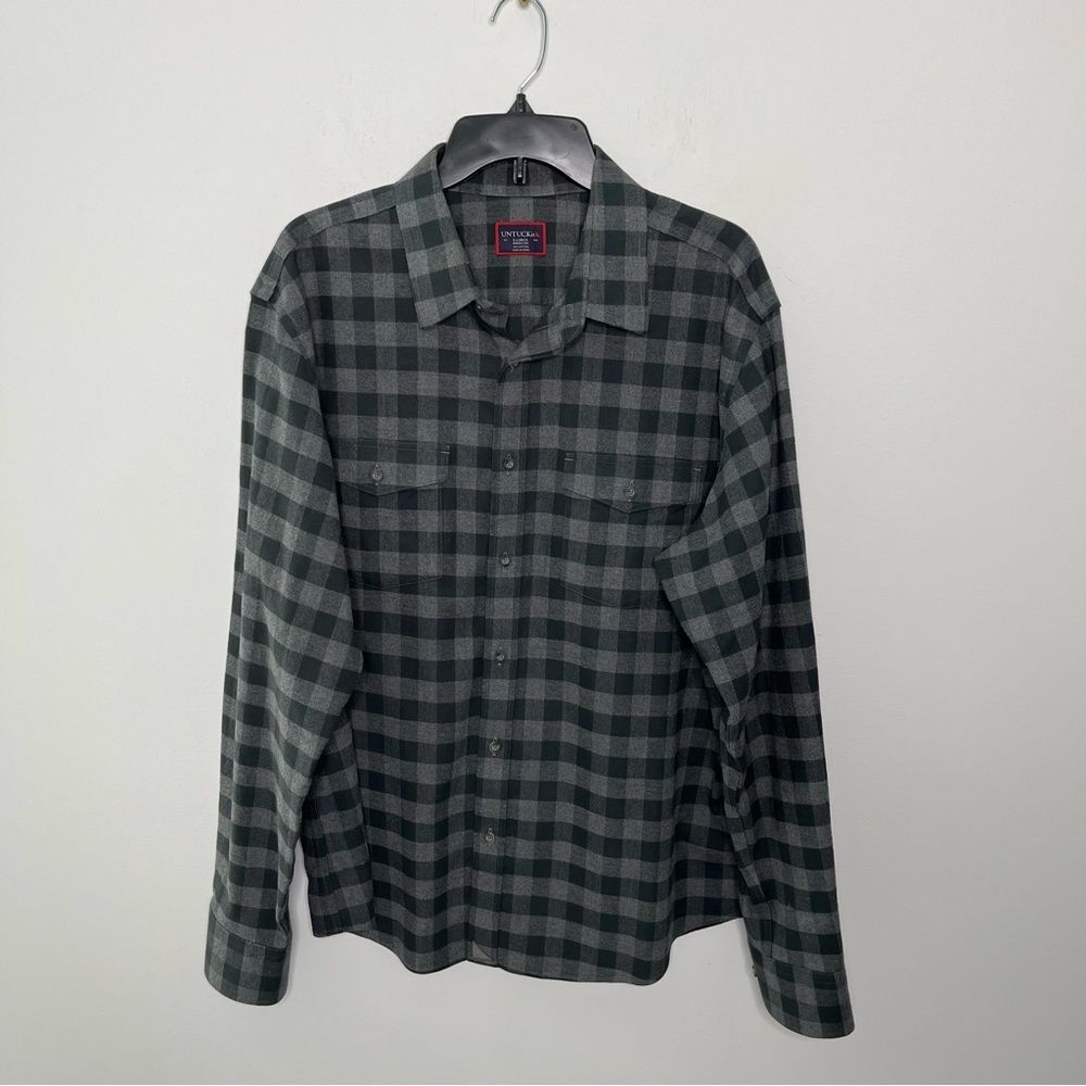 UNTUCKit Button Down Grey Check XL